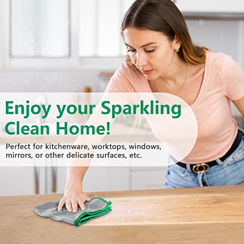 Airlab Glass Polishing Streak Free Miracle Cleaning Cloth, Sliver-Green - color: Sliver-green