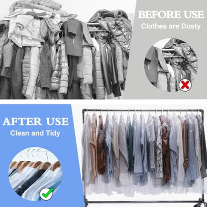 100 Pack Plastic Dry Cleaning Bags, 60x120 cm - size: 60 x 120 cm