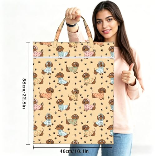 Dachshund Travel Laundry Bag Washable Dirty Clothes Bag for Gym - color: Dachshund