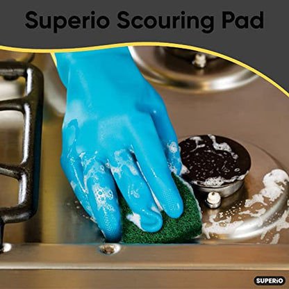 Heavy Duty scouring Pads Non-Scratching Scrubber, Non-Scratch Cleaning Scrub Pads, Eco-Friendly Reusable Kitchen Scrubbing Pad, Great for Non-Stick Cookware - size: 10-pack
