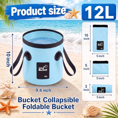 3 Gallon 3 Pack Collapsible Bucket,Light Colors - color: Light Colors, size: 3 Gallon