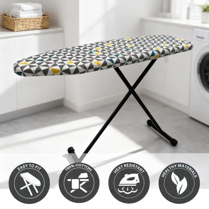 Ironing Board Cover and Pad,15x48In Sewn-in Thick Feltpads - color: 15x48in-yellow Green
