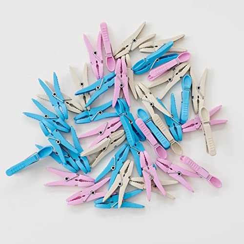 Greenleaf Super Tough Clothespins. Heavy Duty and Durable. Great for Hanging up Laundry, or Multipurpose Around The House. (Pink,Blue,Tan)