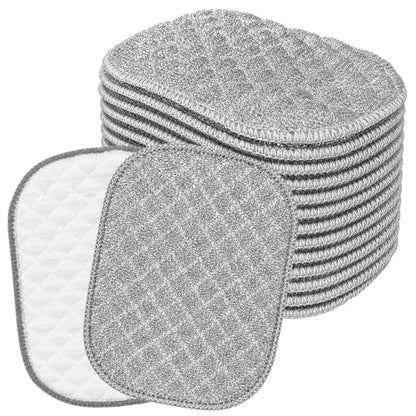 15 Pcs Multipurpose Wire Dishwashing Rags, Non-Scratch Reusable Cleaning Cloths with Double Layer Metal Scrubbing Surface for Kitchen Pots Pans Sinks, Heavy-Duty Cleaning Supplies