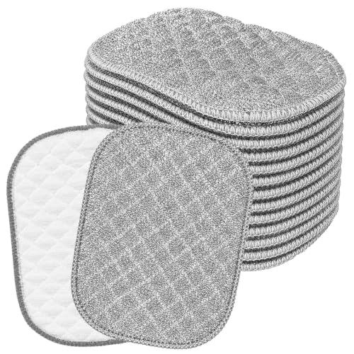 15 Pcs Multipurpose Wire Dishwashing Rags, Non-Scratch Reusable Cleaning Cloths with Double Layer Metal Scrubbing Surface for Kitchen Pots Pans Sinks, Heavy-Duty Cleaning Supplies