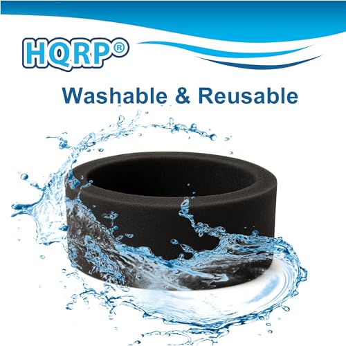 HQRP 2-Pack Foam Outer Circular Filter compatible with Bissell PowerForce Helix 1240, 12401, 12406, 1240R, 1240U, 1240V, 1240W, 12B1, 68C7, 6582, 6583 series Bagless Upright Vacuums