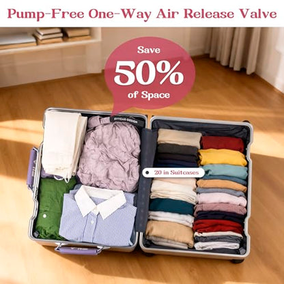 Travel Laundry Bag, Waterproof Compression Bags for Dirty Clothes - color: Purple, size: Large
