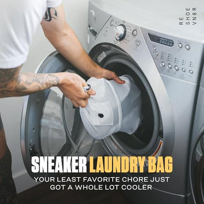 RESHOEVN8R Sneaker Laundry Bag for Washing Machine - Mesh, Dual Lace Lock