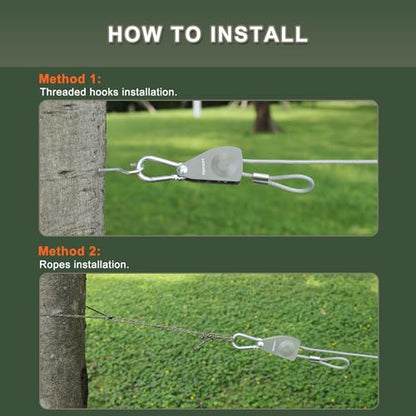 Vigorport Outdoor Retractable Clothesline, Portable Travel Clothes Line - size: 40Ft