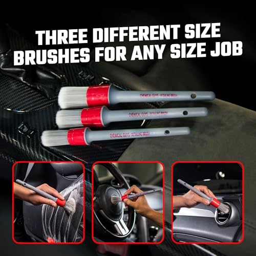 Chemical Guys, All in the Details Interior Detailing Brush Set, 3-Piece - style: Interior Brushes