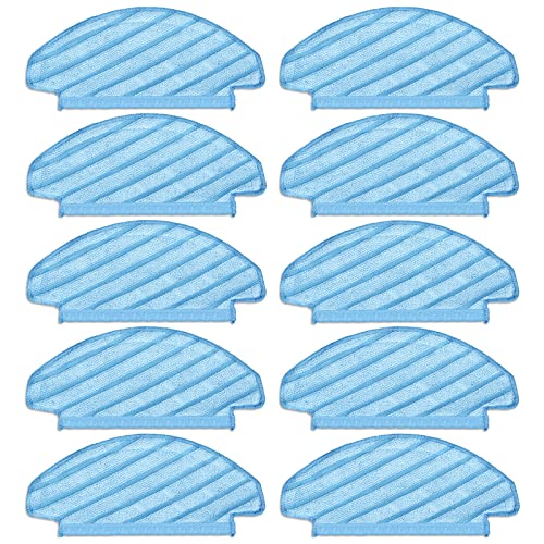 (10 Pieces) N8 Pro Plus Washable Reusable Mop Pads for ECOVACS DEEBOT OZMO T8/ T8+/ T8 AIVI/ T8 Series/ N8 Pro/ N8 Vacuum Cleaner Wipes, Wiping Pads, Durable Mopping Cleaning Cloths - color: Washable pads(10 Pieces)