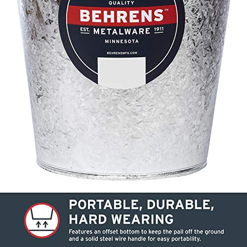 Behrens Hot-Dipped Galvanized Steel Utility Pail, 22-Quart - size: 22 quarts, style: Hot Dipped