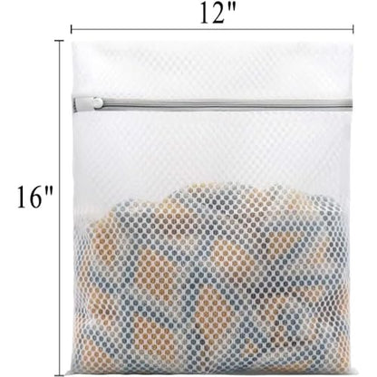 3-Pack Mesh Laundry Bags for Delicates (12x16 in, Medium) – Durable Honeycomb Wash Bags with Zipper – Protect Lingerie, Socks, Baby Clothes & Bras – Reusable for Laundry & Travel