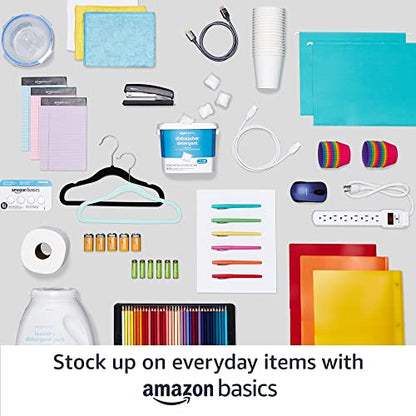 Amazon Basics Slim Velvet Non-Slip Space Saving Suit Clothes Hangers, Sturdy Metal, Gray/Silver, 30-Pack - color: Gray/Silver, size: Pack of 30