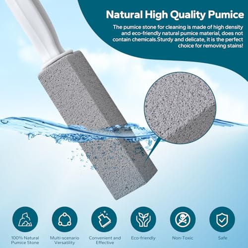 Emycool Pumice Stone Toilet Bowl Cleaner, 14 Pack Toilet Pumice Stone with Handle for Toilet Cleaning, Bathtubs, Sinks, Swimming Pools, Grills - color: 14 Pack
