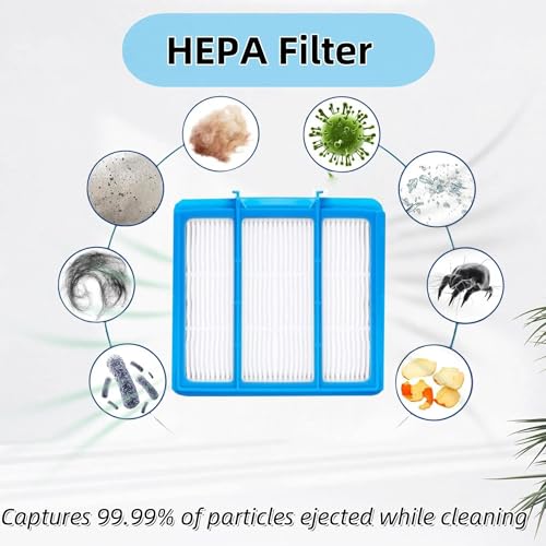 Replacement Parts Compatible with Shark AV2110S RV2120AE RV2100S RV2110S Robot Vacuum Cleaner,4X Filter - color: Light-blue