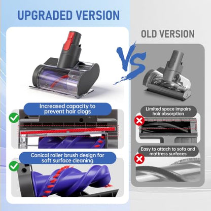 Mini Motorized Brush Head, Pet Hair Vacuum Attachment - style: MINI Head