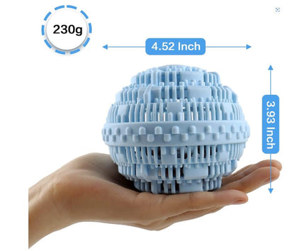 2pcs Laundry Ball - Natural Non-Chemical Detergent Laundry Balls for Washing Machine - Eco Friendly Wash Ball & Detergent Alternative for 2000 Washings(Light Blue) - color: 2pcs