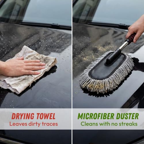 Microfiber Car Duster Cleaning and Car Dash Brush Supplies for Dashboard - size: 2 pcs