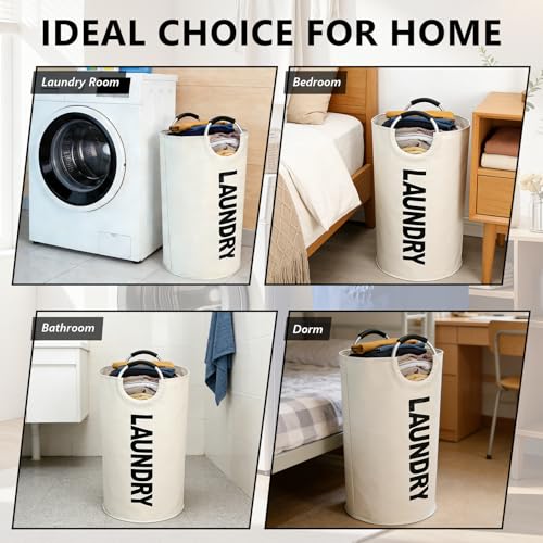 A Large 90 Liter Laundry,Beige - color: beige