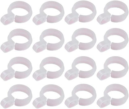 50Pcs White Plastic Windproof Hanger Hooks Clothes Hanger Buckle Clip Laundry Hanging Hooks Closet Rod Hanging Tool for Drying Rack Clothes Hangers, Suit Hangers