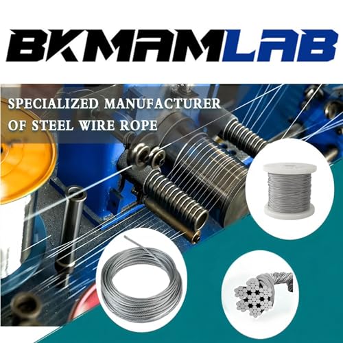 Wire Rope,Equipped with Crimping Pliers,1/16 Wire Rope, Aircraft Cable,304 Stainless Steel Cable,7x7 Strand Core 492FT,368lbs Breaking Strength - size: 1/16 inch 492FT, style: 1/16 inch