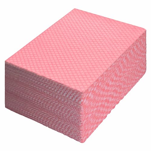 Kitchen Cleaning Cloths, 100 Pack — Reusable Dish Towels, Dish Cloth for Kitchen, Bathroom & Household Cleaning, Red - color: Red 100 Pack