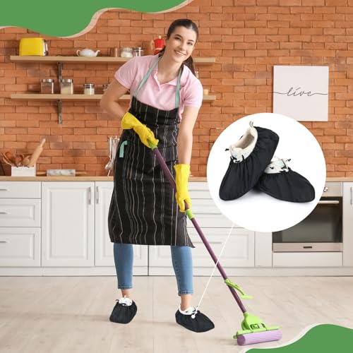 Frienda 8 Pairs Reusable Shoe Covers Waterproof Non Slip Floor,Medium - size: Medium