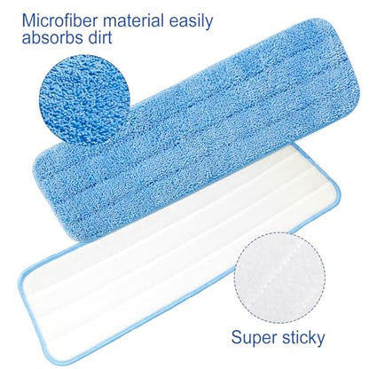 40 Pack Microfiber Mop Pads Machine Washable Flat Mop Head Replace