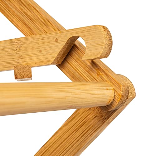 Household Essentials Bamboo Oversized Clothes Drying Folding Rack, Upscale Laundry Rack with 11 Dowels, Environmentally Friendly, Stable Frame, Shelf for Drying Flat, Natural - color: Natural