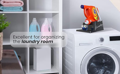 Skywin Liquid Laundry Detergent Holder Stand - 1 Pack - Black with Print - color: Black/White Print