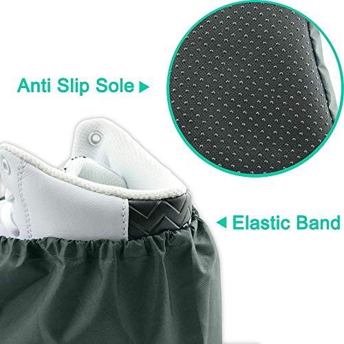 Reusable Boot & Shoe Covers, Washable, Non-Slip, 2 Pairs, X-Large - color: Grey, size: Extra Large