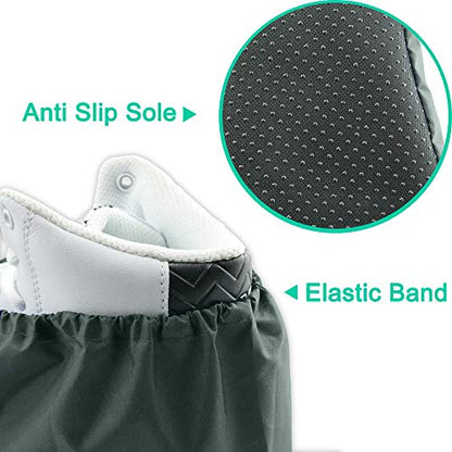 Reusable Boot & Shoe Covers, Washable, Non-Slip, 2 Pairs, X-Large - color: Grey, size: Extra Large