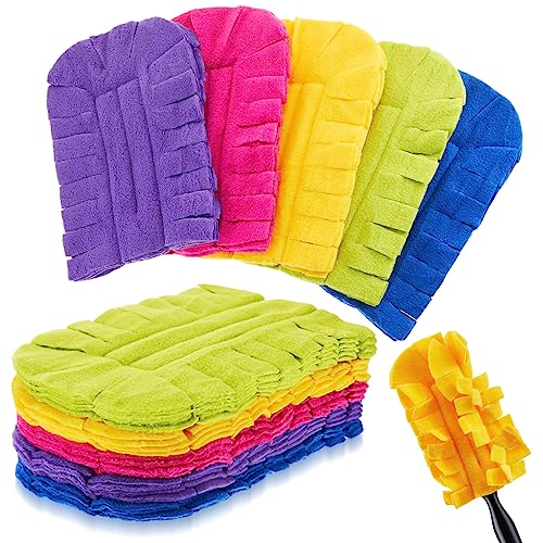 12 Pcs Reusable Duster Refills Washable Pads, Dark Color - color: Dark Color