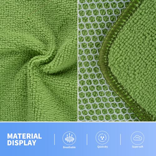 KinHwa Dish Cloths for Washing Dishes with Scrub Side, Microfiber Dish Rags - color: Mixed Colors 1, size: 9inchx9inch