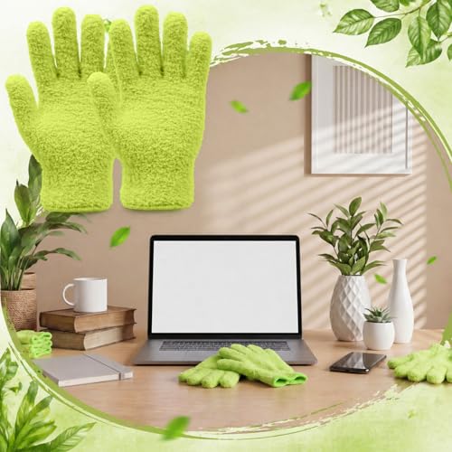 Shyyween 30 Pairs Microfiber Plants Dusting Gloves, Indoor Leaf Clean Mitt