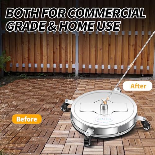 LidoDola 20'' Pressure Washer Surface Cleaner, Power Washer Accessory - size: 20 INCH SILVER