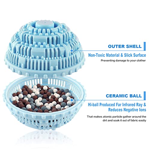 4pcs Laundry Ball - Natural Non-Chemical Detergent Laundry Balls for Washing Machine - Eco Friendly Wash Ball & Detergent Alternative for 2000 - color: 4pcs