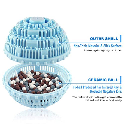 4pcs Laundry Ball - Natural Non-Chemical Detergent Laundry Balls for Washing Machine - Eco Friendly Wash Ball & Detergent Alternative for 2000 - color: 4pcs