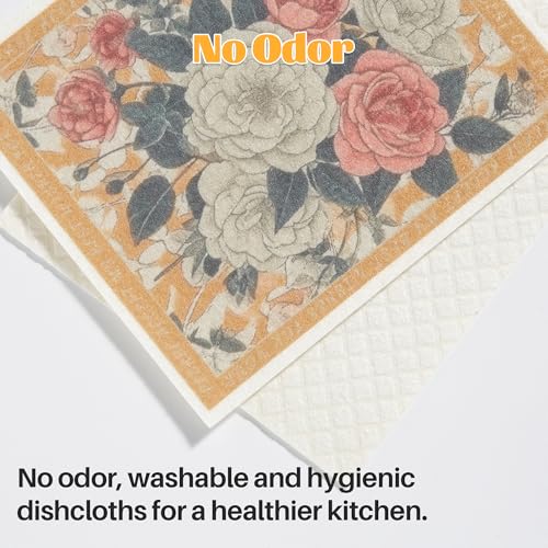 JOYMOOP 6 Pack Dishcloths for Kitchen, Reusable Absorbent Non-Scratch Cleaning Cloths, Washable Quick-Drying Rags for Cookware and Household, 6.7×7.9 Inch - color: Quiet Luxury [6 Pcs]
