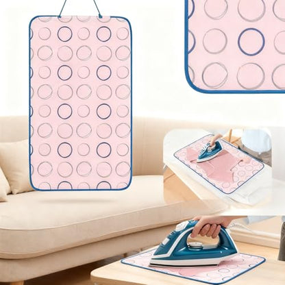 Portable Ironing Mat Blanket Heat Resistant Tabletop Ironing Pad for Countertop, Washer or Dryer, Foldable Travel Ironing Board Alternative for Small Spaces and Iron Anywhere Use
