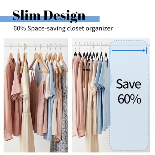 Smartor Black Velvet Hangers 120 Pack, Non-Slip Clothes Hanger with Tie Bar - color: Black With Tie Bar, size: 120 Pack