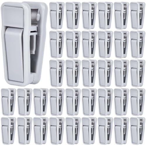 KISEER 40 Pcs Slim-line Plastic Finger Clips Set for Clothes Hanger (Grey) - color: Gray, size: 40 Pcs