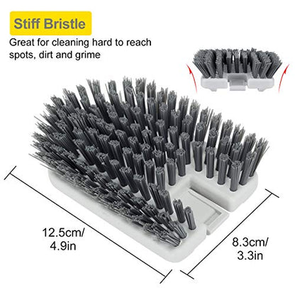 Stiff Bristles Brush Refill Fit Lalafancy Shower Bathtub Cleaning Brush - color: Gray, size: Stiff Bristles Brush
