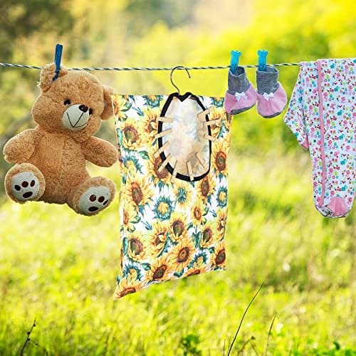 2 Pcs Sunflower Clothes Pin Bag Clothespin Bag Holder Clothespin Holder 15 X 11 Inch Clothes Pin Hanging Bag Clothespin Bag for Clothesline Outdoor Outside Wardrobe and Laundry Room - color: Sunflower