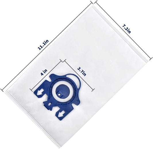 Compatible With Miele 10123210 Dust Bag, Type GN, 8 Bags & 2 Filters, White