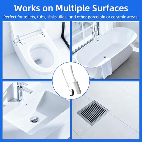 Toilet Brush and Holder Set with Pumice Stone Toilet Bowl Cleaner - color: Gray