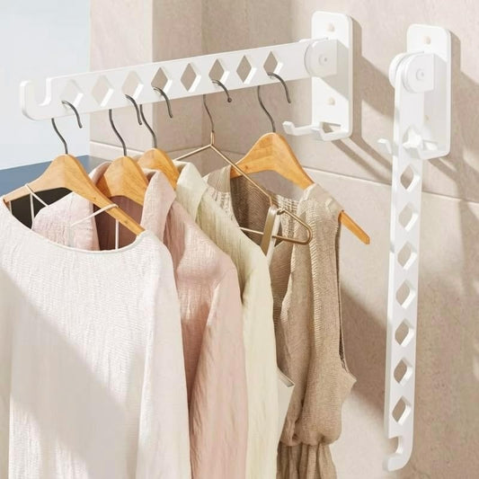 Wall Mounted Drying Rack, 8-Hole Clothes Rack Laundry Room, White - size: 14 Inches - 2 Packs