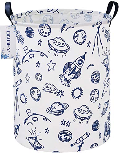 Round collapsible Large Space Rocket Laundry Hamper for Adults Kids - color: Planet