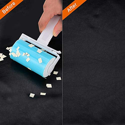NUOBUT Reusable Sticky Lint Roller, 2 Large & 2 Mini, 4 Pack - size: 2M-2S